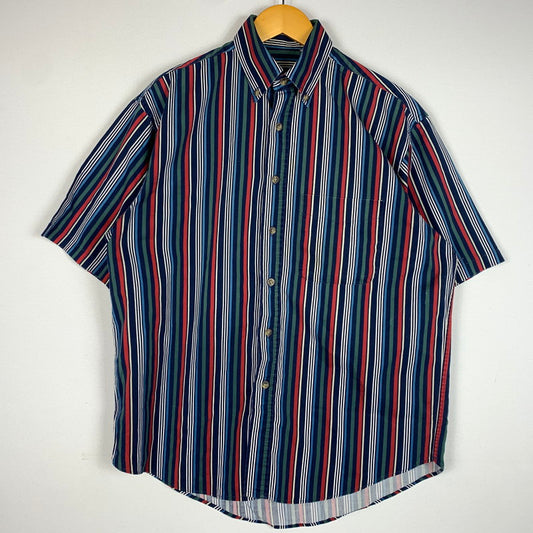 【中古品】【メンズ】 PENDLETON ペンドルトン BUTTON DOWN S/S STRIPE SHIRT VINTAGE ボタンダウン ショートスリーブ ストライプシャツ 半袖 トップス ヴィンテージ 145-260610-ko-02-tei サイズ：M カラー：マルチ 万代Net店
