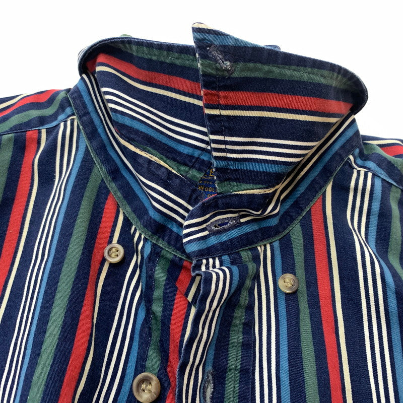 【中古品】【メンズ】 PENDLETON ペンドルトン BUTTON DOWN S/S STRIPE SHIRT VINTAGE ボタンダウン ショートスリーブ ストライプシャツ 半袖 トップス ヴィンテージ 145-260610-ko-02-tei サイズ：M カラー：マルチ 万代Net店