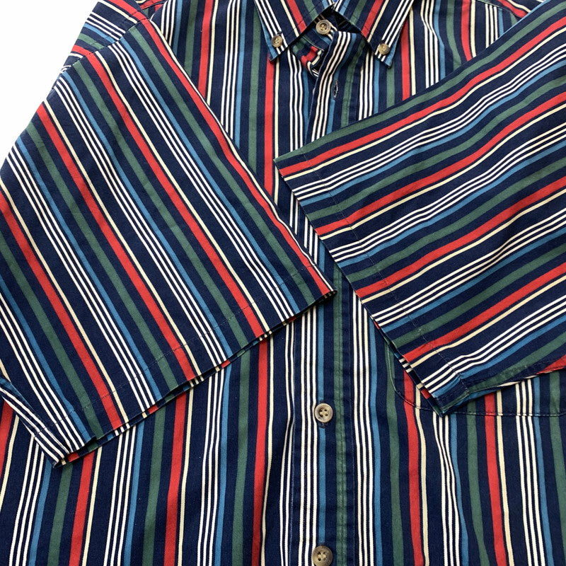 【中古品】【メンズ】 PENDLETON ペンドルトン BUTTON DOWN S/S STRIPE SHIRT VINTAGE ボタンダウン ショートスリーブ ストライプシャツ 半袖 トップス ヴィンテージ 145-260610-ko-02-tei サイズ：M カラー：マルチ 万代Net店
