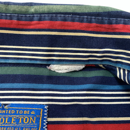 【中古品】【メンズ】 PENDLETON ペンドルトン BUTTON DOWN S/S STRIPE SHIRT VINTAGE ボタンダウン ショートスリーブ ストライプシャツ 半袖 トップス ヴィンテージ 145-260610-ko-02-tei サイズ：M カラー：マルチ 万代Net店