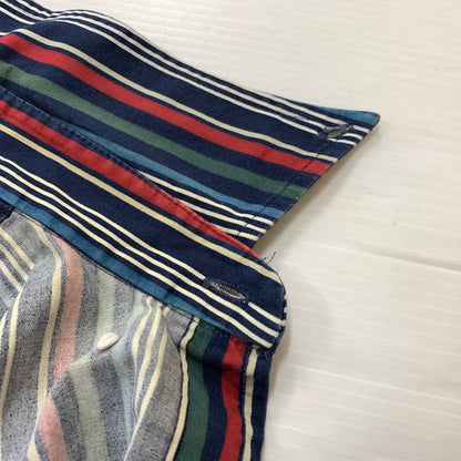 【中古品】【メンズ】 PENDLETON ペンドルトン BUTTON DOWN S/S STRIPE SHIRT VINTAGE ボタンダウン ショートスリーブ ストライプシャツ 半袖 トップス ヴィンテージ 145-260610-ko-02-tei サイズ：M カラー：マルチ 万代Net店