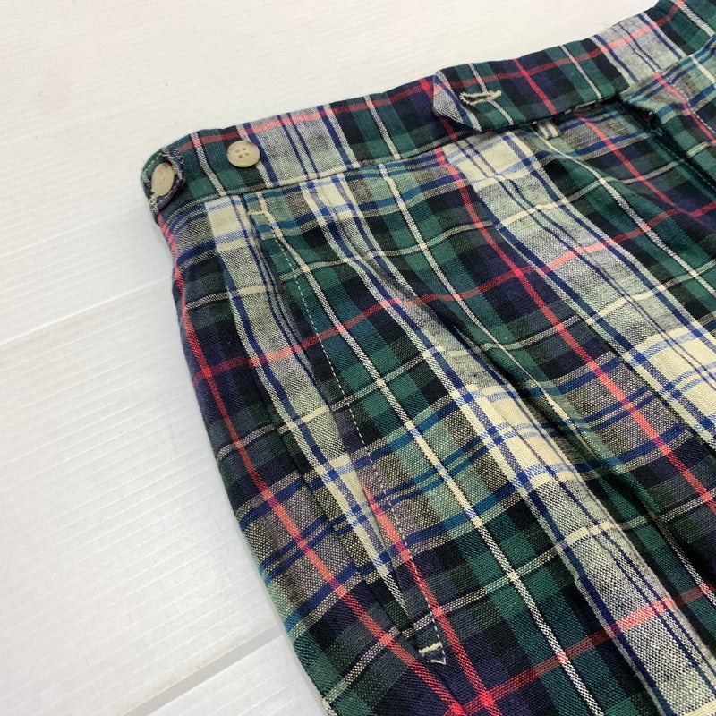 【中古品】【メンズ】 Polo Ralph Lauren ポロラルフローレン CHECK PANTS チェックパンツ ボトムス コットンリネンパンツ 156-260607-ko-13-tei サイズ：36 カラー：グリーン系 万代Net店