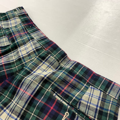 【中古品】【メンズ】 Polo Ralph Lauren ポロラルフローレン CHECK PANTS チェックパンツ ボトムス コットンリネンパンツ 156-260607-ko-13-tei サイズ：36 カラー：グリーン系 万代Net店