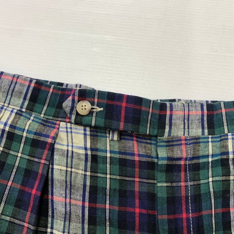 【中古品】【メンズ】 Polo Ralph Lauren ポロラルフローレン CHECK PANTS チェックパンツ ボトムス コットンリネンパンツ 156-260607-ko-13-tei サイズ：36 カラー：グリーン系 万代Net店