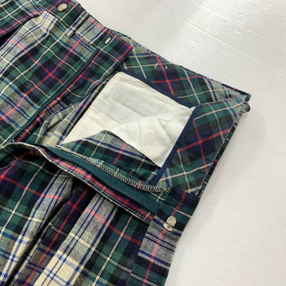【中古品】【メンズ】 Polo Ralph Lauren ポロラルフローレン CHECK PANTS チェックパンツ ボトムス コットンリネンパンツ 156-260607-ko-13-tei サイズ：36 カラー：グリーン系 万代Net店
