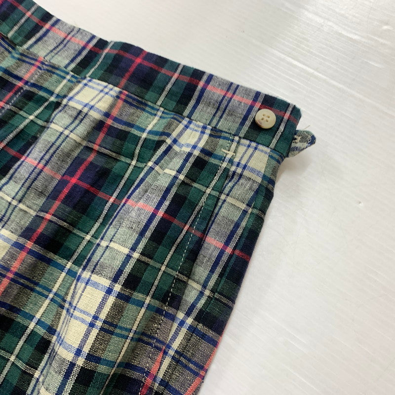 【中古品】【メンズ】 Polo Ralph Lauren ポロラルフローレン CHECK PANTS チェックパンツ ボトムス コットンリネンパンツ 156-260607-ko-13-tei サイズ：36 カラー：グリーン系 万代Net店