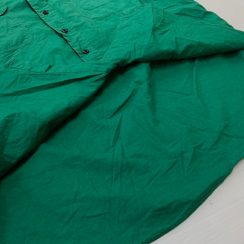 【中古品】【メンズ】 POLO RALPH LAUREN ポロラルフローレン 90's ARM PATCH SOLID SHIRT 90年代 アーム パッチ ソリッド シャツ 長袖 トップス 145-260610-ko-05-tei サイズ：L カラー：グリーン 万代Net店