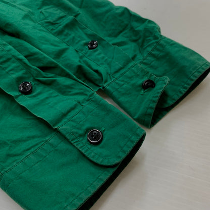 【中古品】【メンズ】 POLO RALPH LAUREN ポロラルフローレン 90's ARM PATCH SOLID SHIRT 90年代 アーム パッチ ソリッド シャツ 長袖 トップス 145-260610-ko-05-tei サイズ：L カラー：グリーン 万代Net店