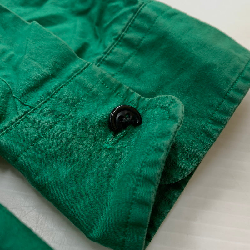 【中古品】【メンズ】 POLO RALPH LAUREN ポロラルフローレン 90's ARM PATCH SOLID SHIRT 90年代 アーム パッチ ソリッド シャツ 長袖 トップス 145-260610-ko-05-tei サイズ：L カラー：グリーン 万代Net店