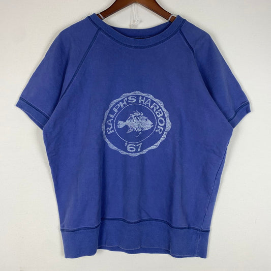 【中古品】【メンズ】 POLO SPORTS ポロ スポーツ 90's S/S SWEAT SHIRT 90年代 ショートスリーブ スウェットシャツ トップス トレーナー 145-260607-ko-09-tei サイズ：L カラー：ブルー 万代Net店