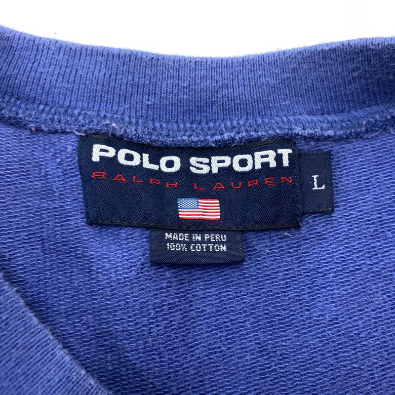【中古品】【メンズ】 POLO SPORTS ポロ スポーツ 90's S/S SWEAT SHIRT 90年代 ショートスリーブ スウェットシャツ トップス トレーナー 145-260607-ko-09-tei サイズ：L カラー：ブルー 万代Net店