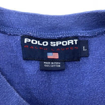 【中古品】【メンズ】 POLO SPORTS ポロ スポーツ 90's S/S SWEAT SHIRT 90年代 ショートスリーブ スウェットシャツ トップス トレーナー 145-260607-ko-09-tei サイズ：L カラー：ブルー 万代Net店