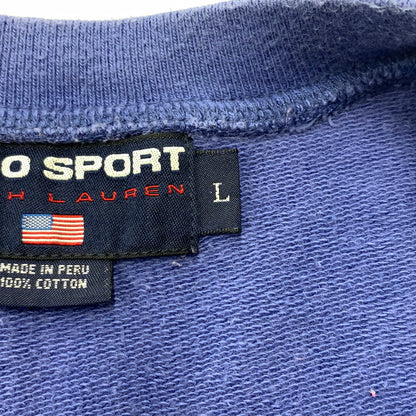 【中古品】【メンズ】 POLO SPORTS ポロ スポーツ 90's S/S SWEAT SHIRT 90年代 ショートスリーブ スウェットシャツ トップス トレーナー 145-260607-ko-09-tei サイズ：L カラー：ブルー 万代Net店