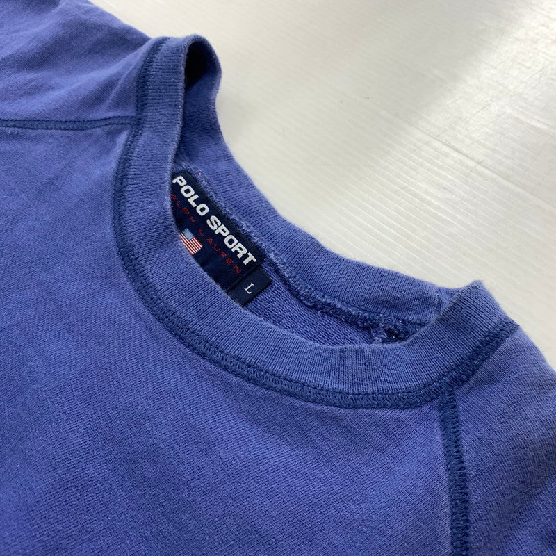 【中古品】【メンズ】 POLO SPORTS ポロ スポーツ 90's S/S SWEAT SHIRT 90年代 ショートスリーブ スウェットシャツ トップス トレーナー 145-260607-ko-09-tei サイズ：L カラー：ブルー 万代Net店