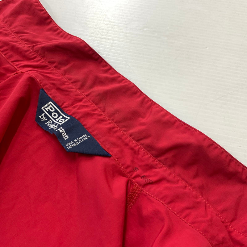 【現状渡し品】【メンズ】 POLO RALPH LAUREN ポロラルフローレン 90's BMW GOLF CUP NYLON SWING TOP 90年代 ゴルフカップ ナイロン スウィング トップ ライトアウター ジャケット 145-260610-ko-11-tei サイズ：不明 カラー：レッド 万代Net店