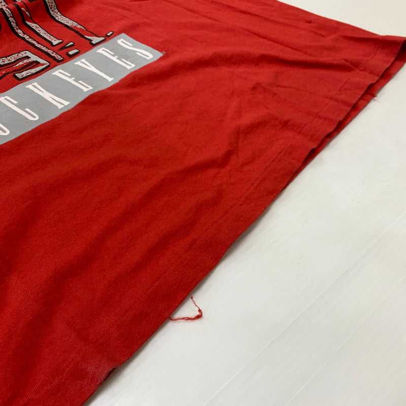 【現状渡し品】【メンズ】 NIKE ナイキ 90's OHIO STATE BUCKEYES S/S TEE 90年代 オハイオ ステイツ バックアイズ ショートスリーブ Tシャツ 半袖 トップス 148-260607-ko-08-tei サイズ：XL カラー：レッド 万代Net店