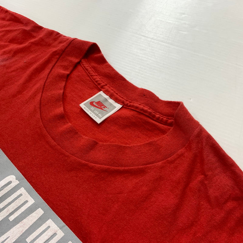 【現状渡し品】【メンズ】 NIKE ナイキ 90's OHIO STATE BUCKEYES S/S TEE 90年代 オハイオ ステイツ バックアイズ ショートスリーブ Tシャツ 半袖 トップス 148-260607-ko-08-tei サイズ：XL カラー：レッド 万代Net店