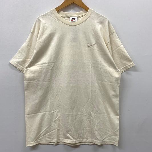 【中古品】【メンズ】 NIKE ナイキ 90's SWOOSH S/S TEE 90年代 スウォッシュ ショートスリーブ Tシャツ 半袖 トップス 148-260607-ko-04-tei サイズ：L カラー：アイボリー 万代Net店