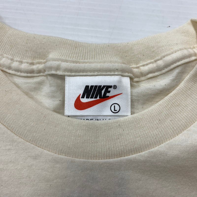 【中古品】【メンズ】 NIKE ナイキ 90's SWOOSH S/S TEE 90年代 スウォッシュ ショートスリーブ Tシャツ 半袖 トップス 148-260607-ko-04-tei サイズ：L カラー：アイボリー 万代Net店