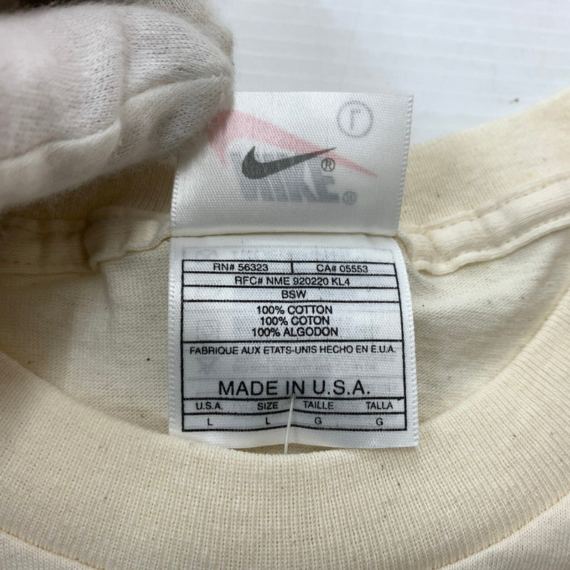 【中古品】【メンズ】 NIKE ナイキ 90's SWOOSH S/S TEE 90年代 スウォッシュ ショートスリーブ Tシャツ 半袖 トップス 148-260607-ko-04-tei サイズ：L カラー：アイボリー 万代Net店