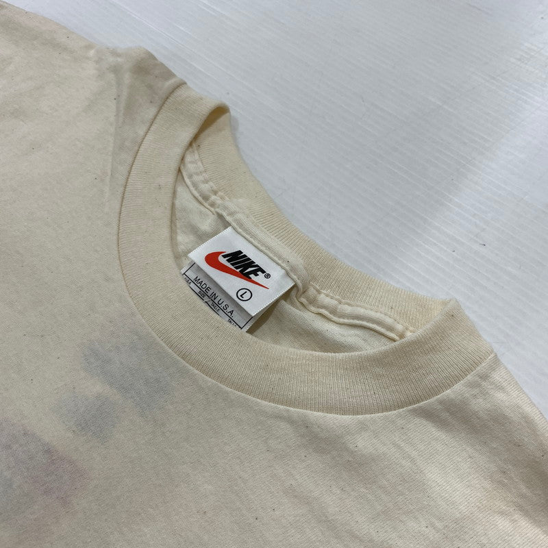 【中古品】【メンズ】 NIKE ナイキ 90's SWOOSH S/S TEE 90年代 スウォッシュ ショートスリーブ Tシャツ 半袖 トップス 148-260607-ko-04-tei サイズ：L カラー：アイボリー 万代Net店