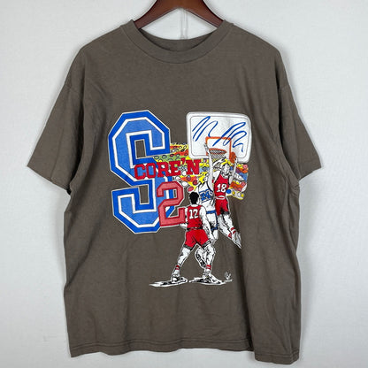 【中古品】【メンズ】 NIKE ナイキ 90's SCORE 2 TEE 90年代 2 スコア Tシャツ 半袖 トップス 148-260830-sa-02-tei サイズ：L カラー：ブラウン 万代Net店
