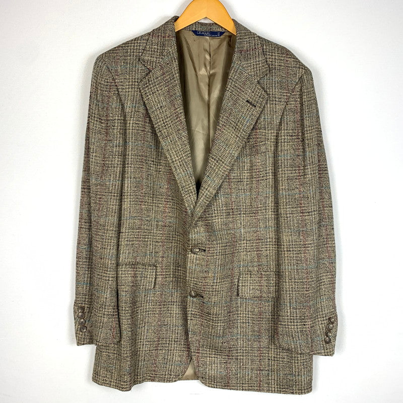 【現状渡し品】【メンズ】 POLO RALPH LAUREN ポロラルフローレン TWEED TAILORED JACKET VINTAGE ツイード テーラードジャケット ライトアウター カジュアルジャケット ヴィンテージ 145-260610-ko-13-tei サイズ：不明 カラー：ブラウン 万代Net店