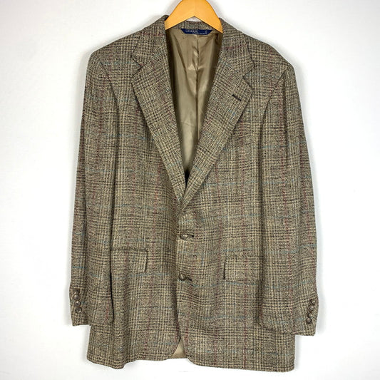 【現状渡し品】【メンズ】 POLO RALPH LAUREN ポロラルフローレン TWEED TAILORED JACKET VINTAGE ツイード テーラードジャケット ライトアウター カジュアルジャケット ヴィンテージ 145-260610-ko-13-tei サイズ：不明 カラー：ブラウン 万代Net店