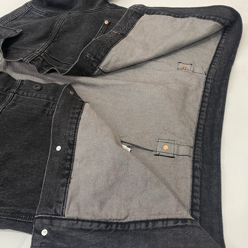 【中古品】【メンズ】 Levi’s リーバイス 1ST TRUCKER JACKET BLACK STONEWASH A3174-0000 ファーストトラッカージャケット ブラックストーンウォッシュ デニムジャケット アウター Gジャン 145-260613-ss-03-tei サイズ：L カラー：ブラック 万代Net店