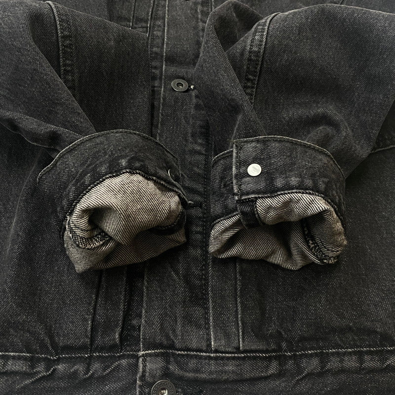 【中古品】【メンズ】 Levi’s リーバイス 1ST TRUCKER JACKET BLACK STONEWASH A3174-0000 ファーストトラッカージャケット ブラックストーンウォッシュ デニムジャケット アウター Gジャン 145-260613-ss-03-tei サイズ：L カラー：ブラック 万代Net店