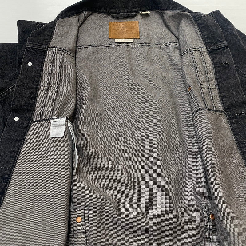 【中古品】【メンズ】 Levi’s リーバイス 1ST TRUCKER JACKET BLACK STONEWASH A3174-0000 ファーストトラッカージャケット ブラックストーンウォッシュ デニムジャケット アウター Gジャン 145-260613-ss-03-tei サイズ：L カラー：ブラック 万代Net店