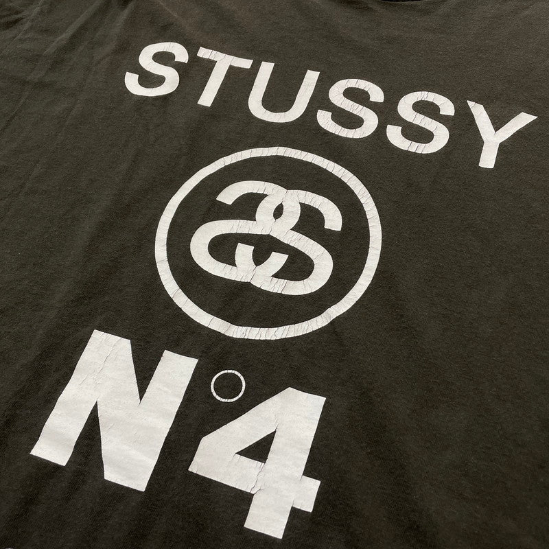 【中古品】【メンズ】 STUSSY ステューシー 00's NO.4 PRINT S/S TEE 2000年 ナンバー4 プリント Ｔシャツ 半袖 トップス 142-260618-sa-23-tei サイズ：XL カラー：カーキ 万代Net店