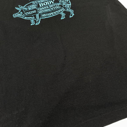 【中古品】【メンズ】 PORKCHOP ポークチョップ S/S TEE ショート スリーブ Tシャツ 半袖 145-260807-sa-13-tei サイズ：XL カラー：ブラック 万代Net店