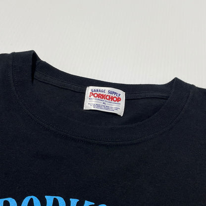 【中古品】【メンズ】 PORKCHOP ポークチョップ S/S TEE ショート スリーブ Tシャツ 半袖 145-260807-sa-13-tei サイズ：XL カラー：ブラック 万代Net店