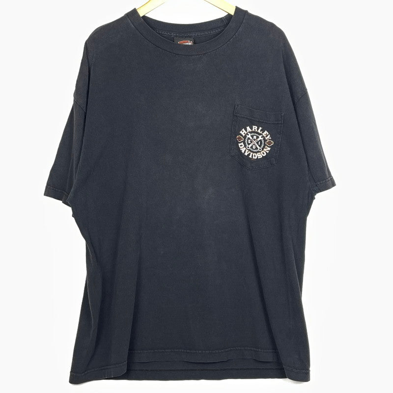 【中古品】【メンズ】 HARLEY DAVIDSON ハーレー ダビッドソン 2013 POCKET TEE 2013年 ポケット Tシャツ 半袖 トップス 145-260731-sa-08-tei サイズ：XL カラー：ブラック 万代Net店