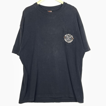 【中古品】【メンズ】 HARLEY DAVIDSON ハーレー ダビッドソン 2013 POCKET TEE 2013年 ポケット Tシャツ 半袖 トップス 145-260731-sa-08-tei サイズ：XL カラー：ブラック 万代Net店