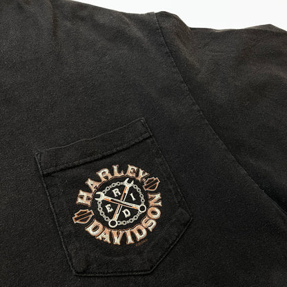 【中古品】【メンズ】 HARLEY DAVIDSON ハーレー ダビッドソン 2013 POCKET TEE 2013年 ポケット Tシャツ 半袖 トップス 145-260731-sa-08-tei サイズ：XL カラー：ブラック 万代Net店