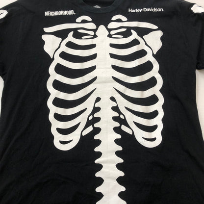 【中古品】【メンズ】 NEIGHBORHOOD ネイバーフッド × HARLEY DAVIDSON ハーレー ダビッドソン 別注コラボ 22AW NEIGHBORHOOD H-D . CREWNECK 222PC05N-CS01 クルーネック トップス 長袖 142-260609-sa-13-tei サイズ：XL カラー：ブラック 万代Net店