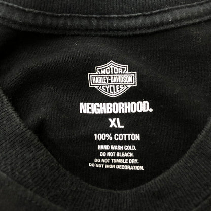 【中古品】【メンズ】 NEIGHBORHOOD ネイバーフッド × HARLEY DAVIDSON ハーレー ダビッドソン 別注コラボ 22AW NEIGHBORHOOD H-D . CREWNECK 222PC05N-CS01 クルーネック トップス 長袖 142-260609-sa-13-tei サイズ：XL カラー：ブラック 万代Net店