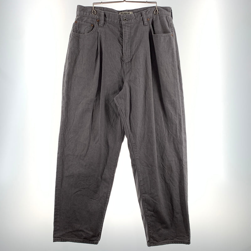 【中古品】【メンズ】 COOTIE クーティー RAZA 1 TUCK DENIM PANTS CTE-21S104 ワンタック デニムパンツ ボトムス ルーズフィット 153-260720-ko-11-tei サイズ：L カラー：グレー 万代Net店