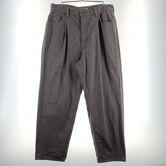 【中古品】【メンズ】 COOTIE クーティー RAZA 1 TUCK DENIM PANTS CTE-21S104 ワンタック デニムパンツ ボトムス ルーズフィット 153-260720-ko-11-tei サイズ：L カラー：グレー 万代Net店