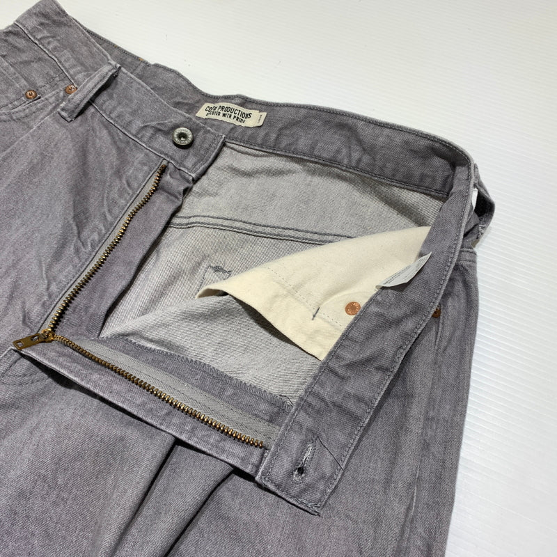 【中古品】【メンズ】 COOTIE クーティー RAZA 1 TUCK DENIM PANTS CTE-21S104 ワンタック デニムパンツ ボトムス ルーズフィット 153-260720-ko-11-tei サイズ：L カラー：グレー 万代Net店