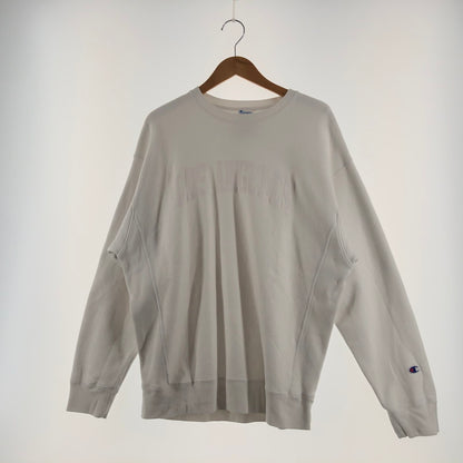 【中古品】【メンズ】 RHC Ron Herman ロンハーマン × CHAMPION チャンピオン 別注コラボ REVERSE WEAVE LOS ANGELES SWEAT C8-Y009 リバースウィーブ ロサンゼルス スウェット 長袖 トレーナー 141-260609-sa-05-tei サイズ：M カラー：ホワイト 万代Net店