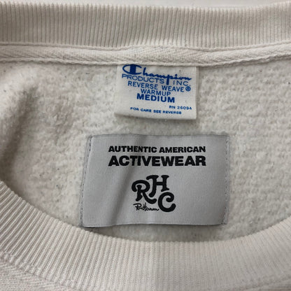 【中古品】【メンズ】 RHC Ron Herman ロンハーマン × CHAMPION チャンピオン 別注コラボ REVERSE WEAVE LOS ANGELES SWEAT C8-Y009 リバースウィーブ ロサンゼルス スウェット 長袖 トレーナー 141-260609-sa-05-tei サイズ：M カラー：ホワイト 万代Net店