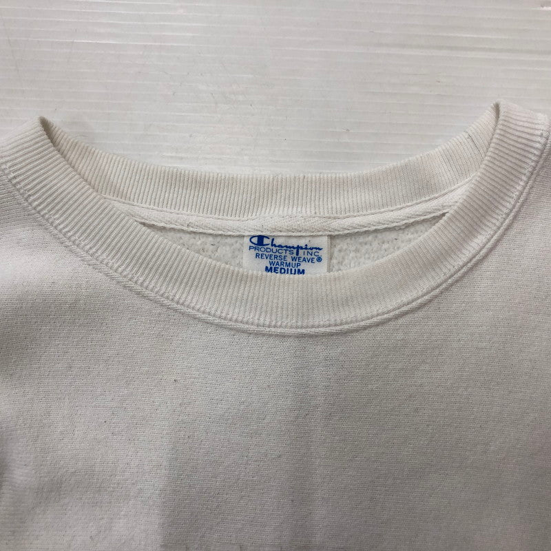 【中古品】【メンズ】 RHC Ron Herman ロンハーマン × CHAMPION チャンピオン 別注コラボ REVERSE WEAVE LOS ANGELES SWEAT C8-Y009 リバースウィーブ ロサンゼルス スウェット 長袖 トレーナー 141-260609-sa-05-tei サイズ：M カラー：ホワイト 万代Net店