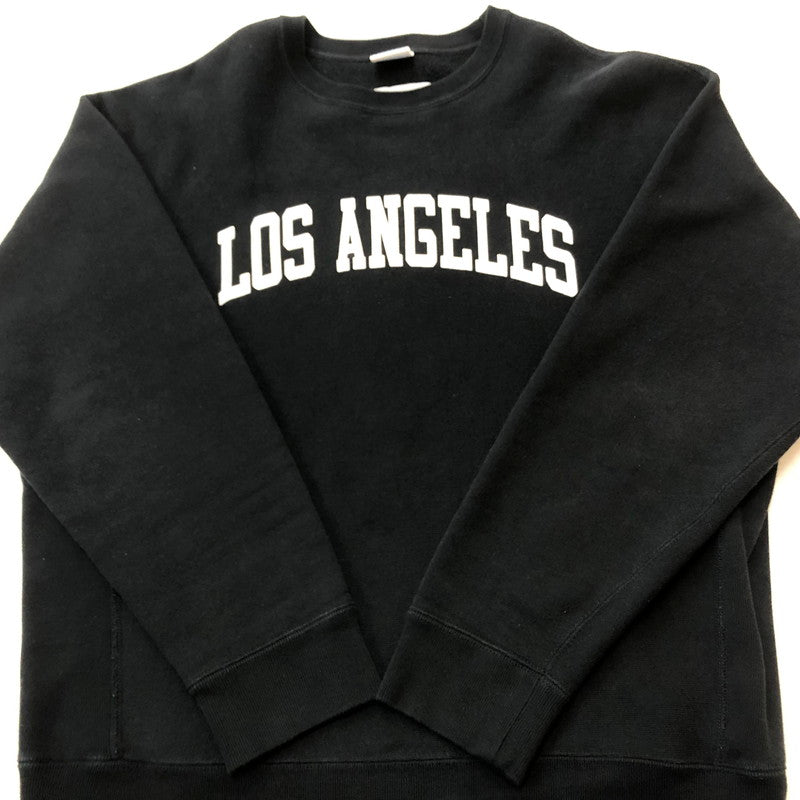 【中古品】【メンズ】 RHC Ron Herman ロンハーマン × CHAMPION チャンピオン 別注コラボ REVERSE WEAVE LOS ANGELES SWEAT C8-Y009 リバースウィーブ ロサンゼルス スウェット 長袖 トレーナー 141-260609-sa-04-tei サイズ：M カラー：ブラック 万代Net店