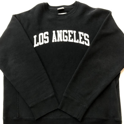 【中古品】【メンズ】 RHC Ron Herman ロンハーマン × CHAMPION チャンピオン 別注コラボ REVERSE WEAVE LOS ANGELES SWEAT C8-Y009 リバースウィーブ ロサンゼルス スウェット 長袖 トレーナー 141-260609-sa-04-tei サイズ：M カラー：ブラック 万代Net店