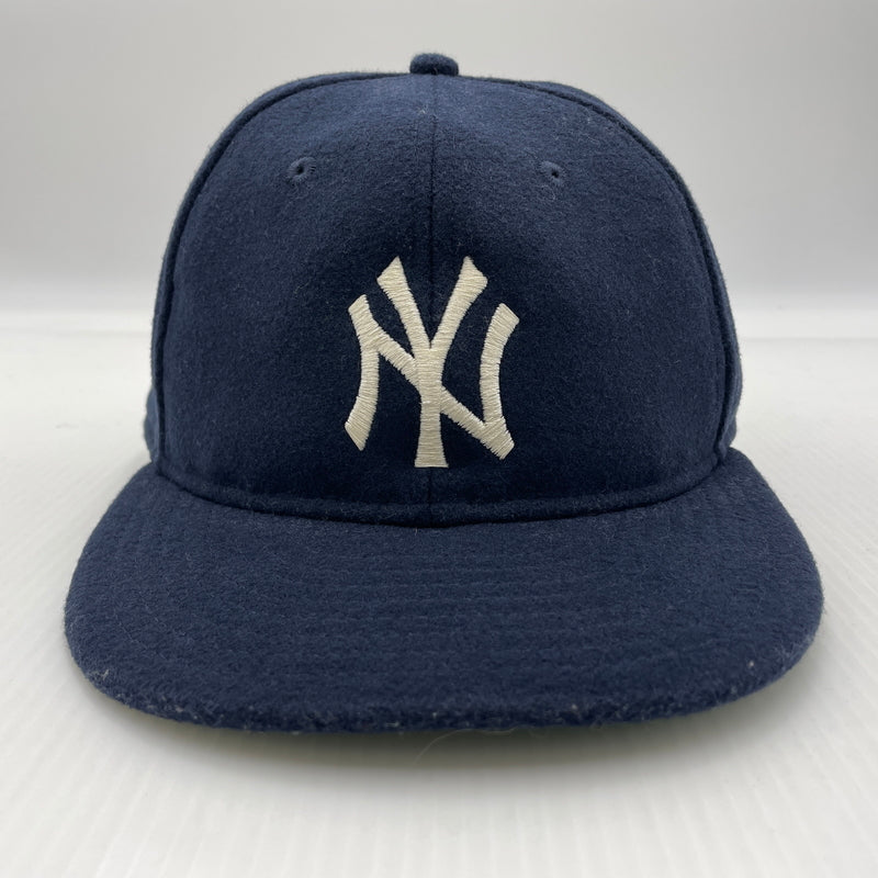 【中古品】【メンズ】 NEW ERA ニューエラ × FEAR OF GOD ESSENTIALS フィアオブゴッド エッセンシャルズ 別注 コラボ 59FIFTY WOOL RETRO CROWN CAP ウール レトロ クラウン キャップ 帽子 185-260805-ko-07-tei カラー：ネイビー 万代Net店