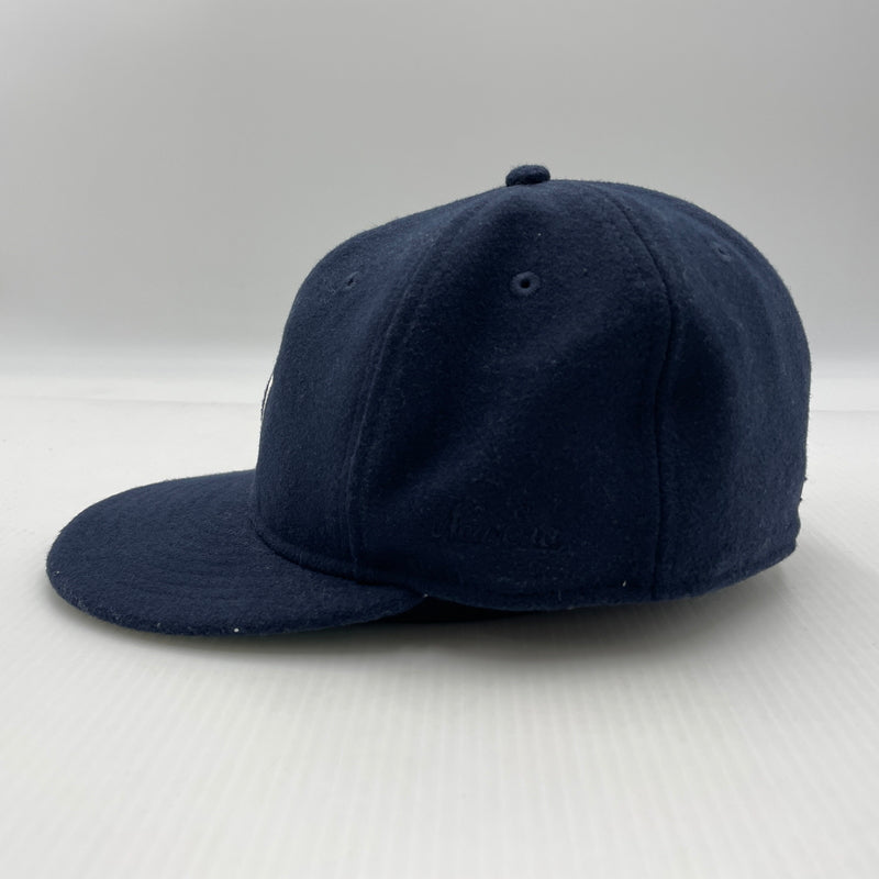 【中古品】【メンズ】 NEW ERA ニューエラ × FEAR OF GOD ESSENTIALS フィアオブゴッド エッセンシャルズ 別注 コラボ 59FIFTY WOOL RETRO CROWN CAP ウール レトロ クラウン キャップ 帽子 185-260805-ko-07-tei カラー：ネイビー 万代Net店