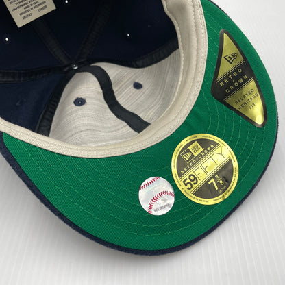 【中古品】【メンズ】 NEW ERA ニューエラ × FEAR OF GOD ESSENTIALS フィアオブゴッド エッセンシャルズ 別注 コラボ 59FIFTY WOOL RETRO CROWN CAP ウール レトロ クラウン キャップ 帽子 185-260805-ko-07-tei カラー：ネイビー 万代Net店